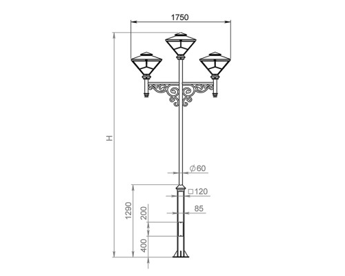 Наземный фонарь Exbury 540-43/b-50 Русские фонари Наземный фонарь Exbury 540-43/b-50 Русские фонари