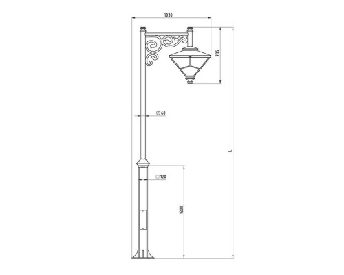 Наземный фонарь Exbury 541-31/b-50 Русские фонари Наземный фонарь Exbury 541-31/b-50 Русские фонари