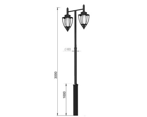 Наземный фонарь Denaly 600-32/b-06 Русские фонари Наземный фонарь Denaly 600-32/b-06 Русские фонари