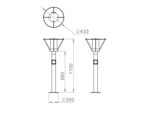 Наземный фонарь Muse 651-11/b-03 Русские фонари Наземный фонарь Muse 651-11/b-03 Русские фонари