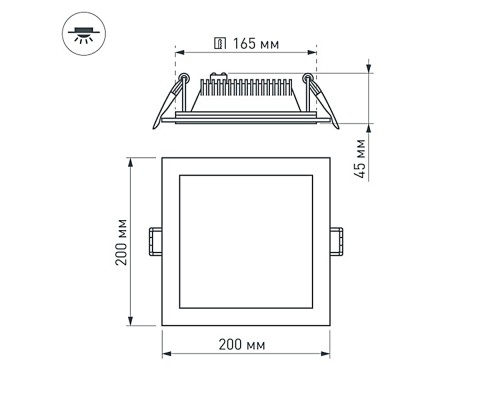 Светодиодная панель LT-S200x200WH 16W Day White 120deg 014922 Arlight Светодиодная панель LT-S200x200WH 16W Day White 120deg 014922 Arlight