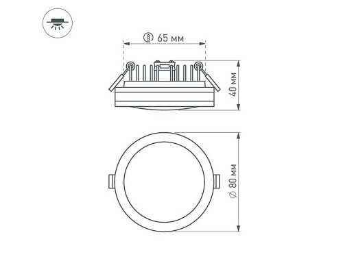 Светодиодная панель LTD-85SOL-5W Warm White 017988(1) Arlight