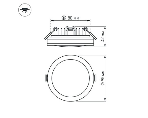 Светодиодная панель LTD-95SOL-10W Day White 017990 Arlight Светодиодная панель LTD-95SOL-10W Day White 017990 Arlight