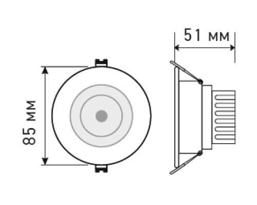 Светодиодный светильник CL-85CB-5W White 018724 Arlight