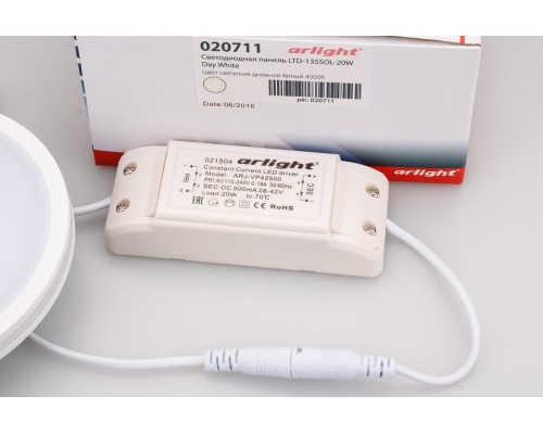 Светодиодная панель LTD-135SOL-20W Day White 020711 Arlight Светодиодная панель LTD-135SOL-20W Day White 020711 Arlight