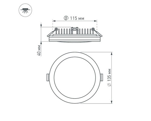 Светодиодная панель LTD-135SOL-20W Day White 020711 Arlight