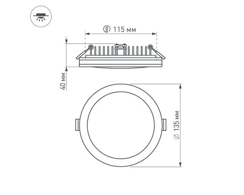Светодиодная панель LTD-135SOL-20W White 020713 Arlight Светодиодная панель LTD-135SOL-20W White 020713 Arlight
