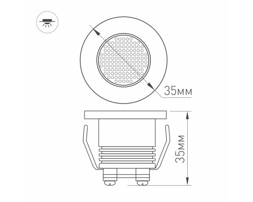 Светодиодный светильник LTM-R35WH 1W White 30deg 020751 Arlight Светодиодный светильник LTM-R35WH 1W White 30deg 020751 Arlight