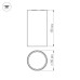 Цилиндр накладной SP-POLO-R85S Black (1-3) 020887 Arlight