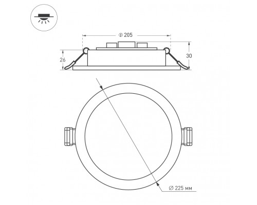 Светильник DL-BL225-24W White 021442 Arlight Светильник DL-BL225-24W White 021442 Arlight