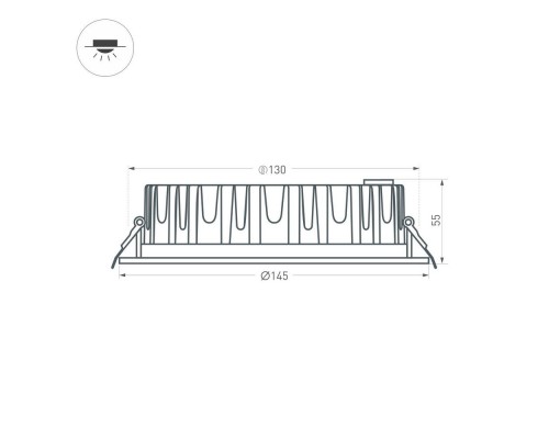 Светодиодный светильник LTD-145WH-FROST-16W Day White 110deg 021494 Arlight Светодиодный светильник LTD-145WH-FROST-16W Day White 110deg 021494 Arlight