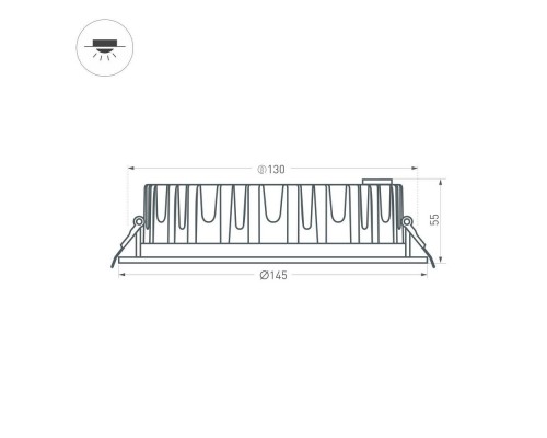 Светодиодный светильник LTD-145WH-FROST-16W Day White 110deg 021494 Arlight