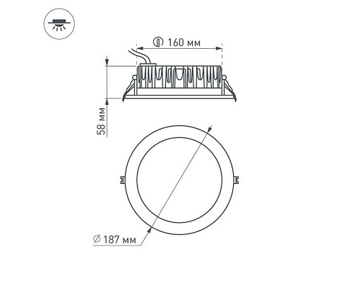 Светодиодный светильник LTD-187WH-FROST-21W White 110deg 021495 Arlight Светодиодный светильник LTD-187WH-FROST-21W White 110deg 021495 Arlight