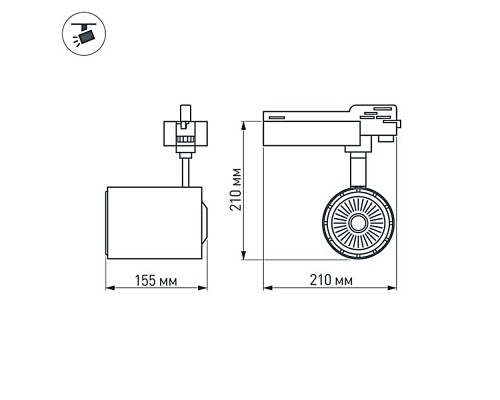 Светодиодный светильник LGD-1530WH-30W-4TR Warm White 24deg 022047 Arlight