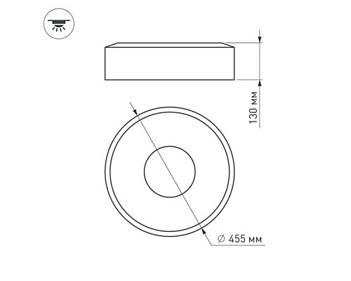 Светильник SP-TOR-RING-SURFACE-R460-33W Day4000 (WH, 120 deg) 022134(1) Arlight