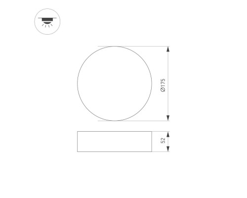 Светильник SP-RONDO-R175-16W Warm3000 (WH, 120 deg, 230V) 022228(2) Arlight