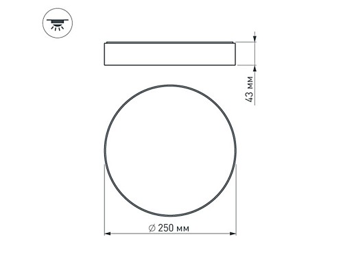 Светильник SP-RONDO-250A-30W Warm White 022233 Arlight