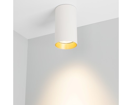Светильник накладной SP-POLO-R85-1-15W Warm White 40deg (White, Gold Ring) 022942 Arlight Светильник накладной SP-POLO-R85-1-15W Warm White 40deg (White, Gold Ring) 022942 Arlight