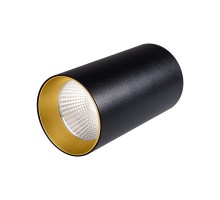 Светильник накладной SP-POLO-R85-1-15W Warm White 40deg (Black, Gold Ring) 022953 Arlight
