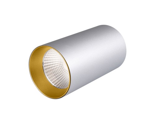 Светильник накладной SP-POLO-R85-1-15W Warm White 40deg (Silver, Gold Ring) 022971 Arlight
