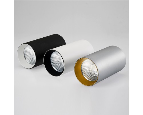 Светильник накладной SP-POLO-R85-1-15W Warm White 40deg (Silver, Gold Ring) 022971 Arlight