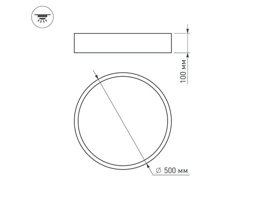 Светильник SP-TOR-TB500SB-35W Warm White 022999 Arlight