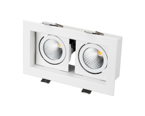 Светильник CL-KARDAN-S180x102-2x9W Warm (WH, 38 deg) 024127 Arlight