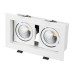 Светильник CL-KARDAN-S180x102-2x9W Warm (WH, 38 deg) 024127 Arlight