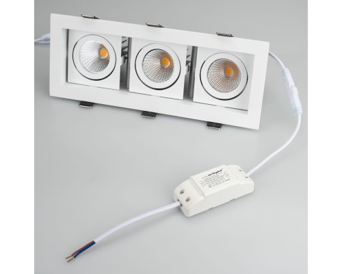 Светильник CL-KARDAN-S260x102-3x9W Day (WH, 38 deg) 024132 Arlight Светильник CL-KARDAN-S260x102-3x9W Day (WH, 38 deg) 024132 Arlight