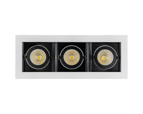 Светильник CL-KARDAN-S260x102-3x9W Warm (WH-BK, 38 deg) 024136 Arlight