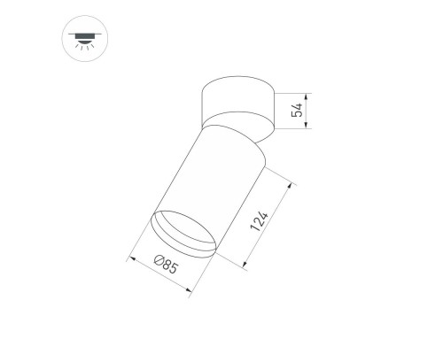 Корпус SP-POLO-SURFACE-FLAP-R85 (BK, 1-3, 350mA) 024382(1) Arlight