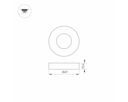 Накладка ART-DECK-CAP-ROLL-R50 (SL, STEEL) 024930 Arlight