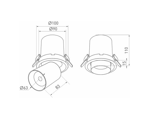 Светильник LGD-PULL-R100-10W Warm3000 (WH, 20 deg) 025472 Arlight