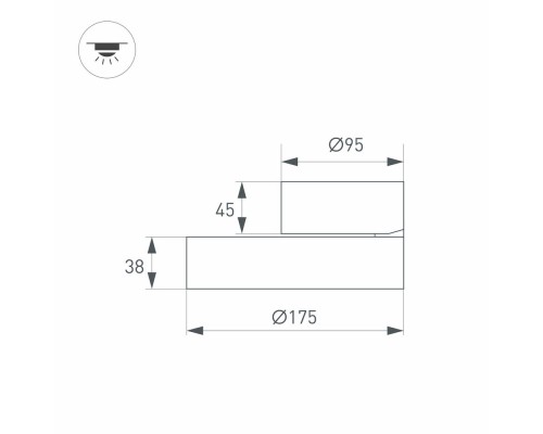 Светильник SP-RONDO-FLAP-R175-16W Warm3000 (WH, 110 deg) 026452 Arlight Светильник SP-RONDO-FLAP-R175-16W Warm3000 (WH, 110 deg) 026452 Arlight