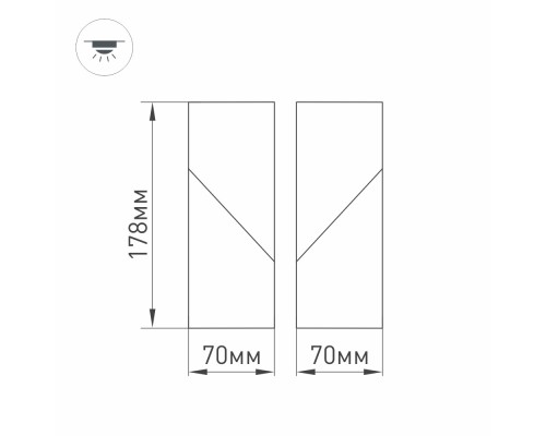 Светильник SP-TWIST-SURFACE-S60x60-12W Warm3000 (WH-BK, 30 deg) 026467 Arlight