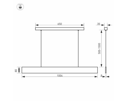 Светильник SP-BLADE-S1000x80-30W Warm3000 (BK, 110 deg) 026825 Arlight Светильник SP-BLADE-S1000x80-30W Warm3000 (BK, 110 deg) 026825 Arlight