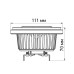 Лампа AR111-FORT-G53-15W-DIM Warm3000 (Reflector, 24 deg, драйвер 350mA) 026883 Arlight