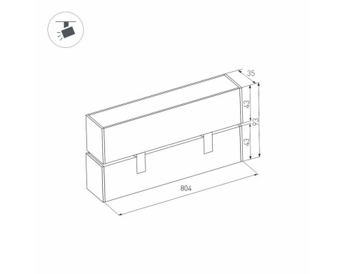 Светильник MAG-FLAT-FOLD-45-S805-24W Warm3000 (WH, 100 deg, 24V) 026997 Arlight