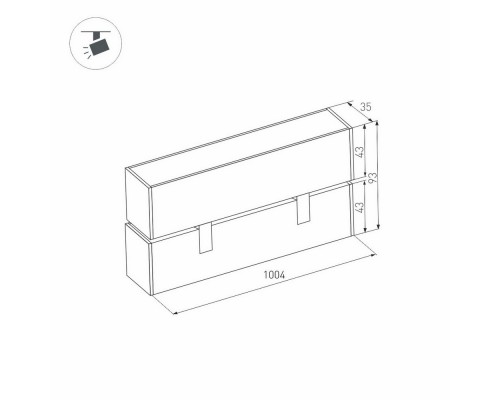 Светильник MAG-FLAT-FOLD-45-S1005-30W Day4000 (WH, 100 deg, 24V) 027002 Arlight