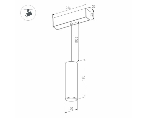 Светильник MAG-SPOT-HANG-45-R50-7W Warm3000 (WH, 24 deg, 24V) 027005 Arlight