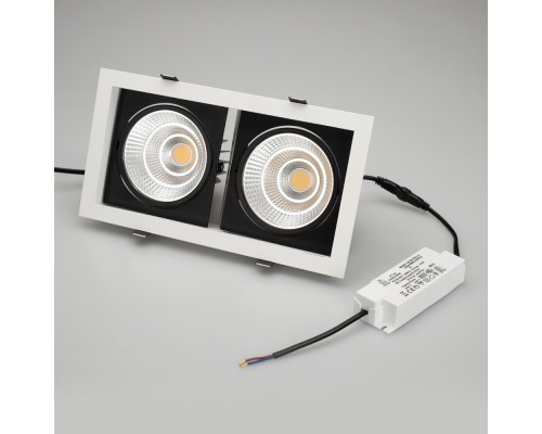 Светильник CL-KARDAN-S283x152-2x25W Day4000 (WH-BK, 30 deg) 027924 Arlight Светильник CL-KARDAN-S283x152-2x25W Day4000 (WH-BK, 30 deg) 027924 Arlight