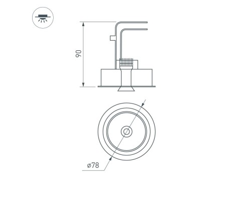 Светильник CL-SIMPLE-R78-9W Day4000 (WH, 45 deg) 028146 Arlight