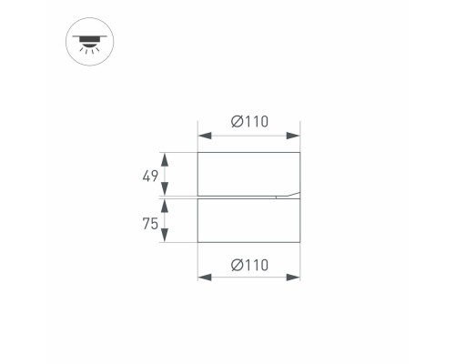 Светильник SP-RONDO-FLAP-R110-25W Day4000 (BK, 110 deg) 028159 Arlight