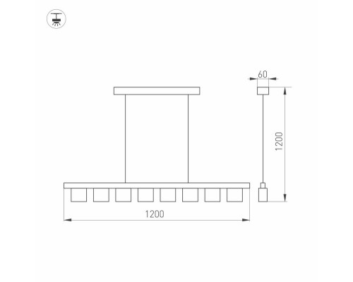 Светильник SP-LEGACY-S1200x60-8x6W Warm3000 (BK, 34 deg) 028832 Arlight Светильник SP-LEGACY-S1200x60-8x6W Warm3000 (BK, 34 deg) 028832 Arlight