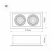 Светильник CL-KARDAN-S375x190-2x25W White6000 (WH-BK, 30 deg) 028862 Arlight