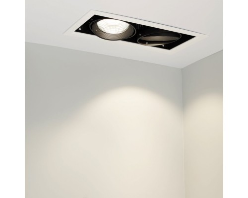 Светильник CL-KARDAN-S375x190-2x25W Warm3000 (WH-BK, 30 deg) 028863 Arlight