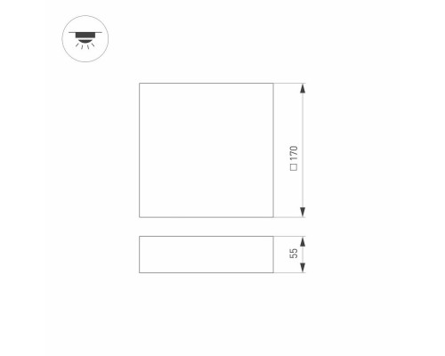 Светильник SP-QUADRO-S170x170-18W Day4000 (WH, 120 deg, 230V) 029475(1) Arlight