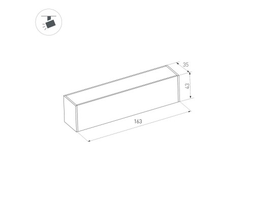 Коннектор прямой MAG-CON-45-I-POWER (BK) 030550 Arlight