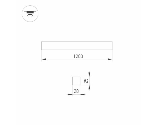 Светильник SNAP-STARLINE-LASER-S1200-26W Warm3000 (WH-WH, 80 deg, 48V) 031574 Arlight