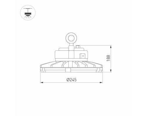 Светильник SP-FENIX-R245-100W White5000 (BK, 120 deg, 230V) 031693 Arlight